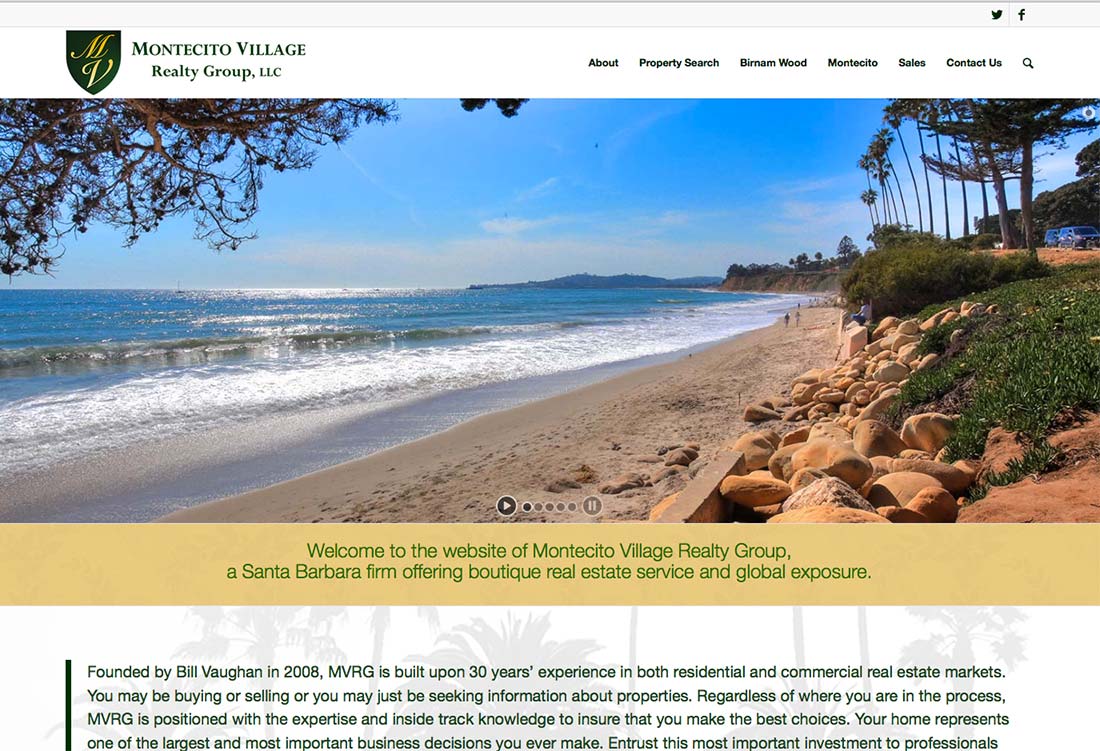 Fat Eyes Web Development site for Montecito Village Realty Group