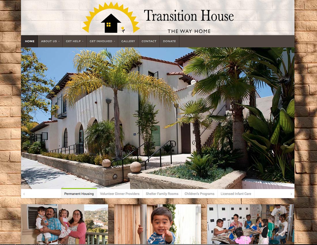 Fat Eyes Web Development website design for Transition House