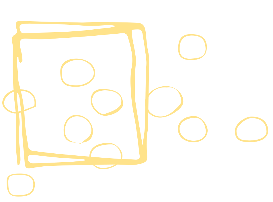 yellow squares and circles