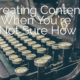 creating content