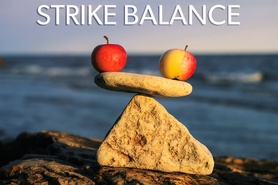Strike balance in website objectives