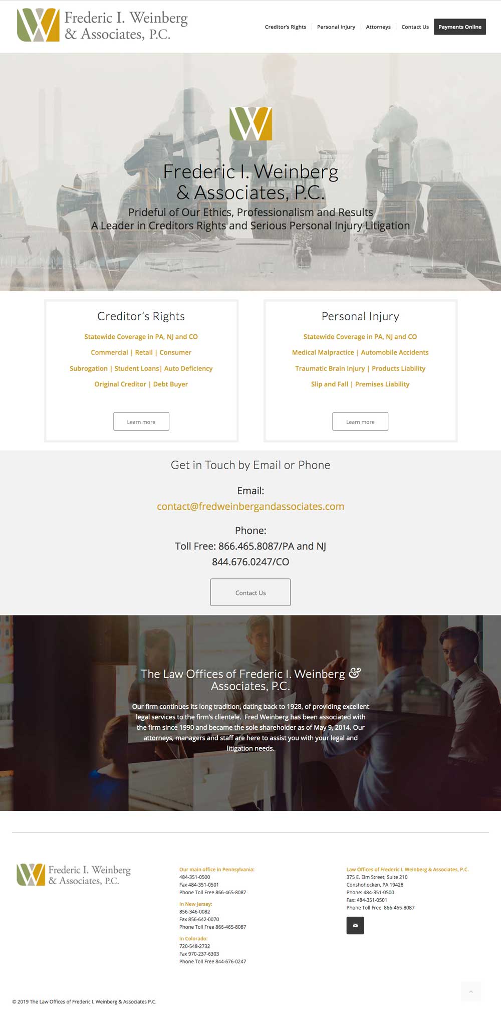 law firm website portfolio example web design & development Santa Barbara